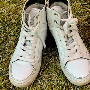 Zadig & Voltaire High Flash White Leather High-Top Sneakers - size 36 (US 5)